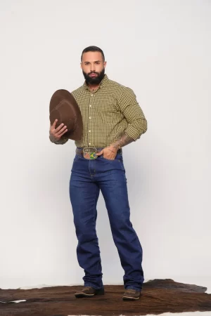 Calça Jeans Tradicional Azul Super Stone